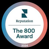 the logo for reputation the 800 award